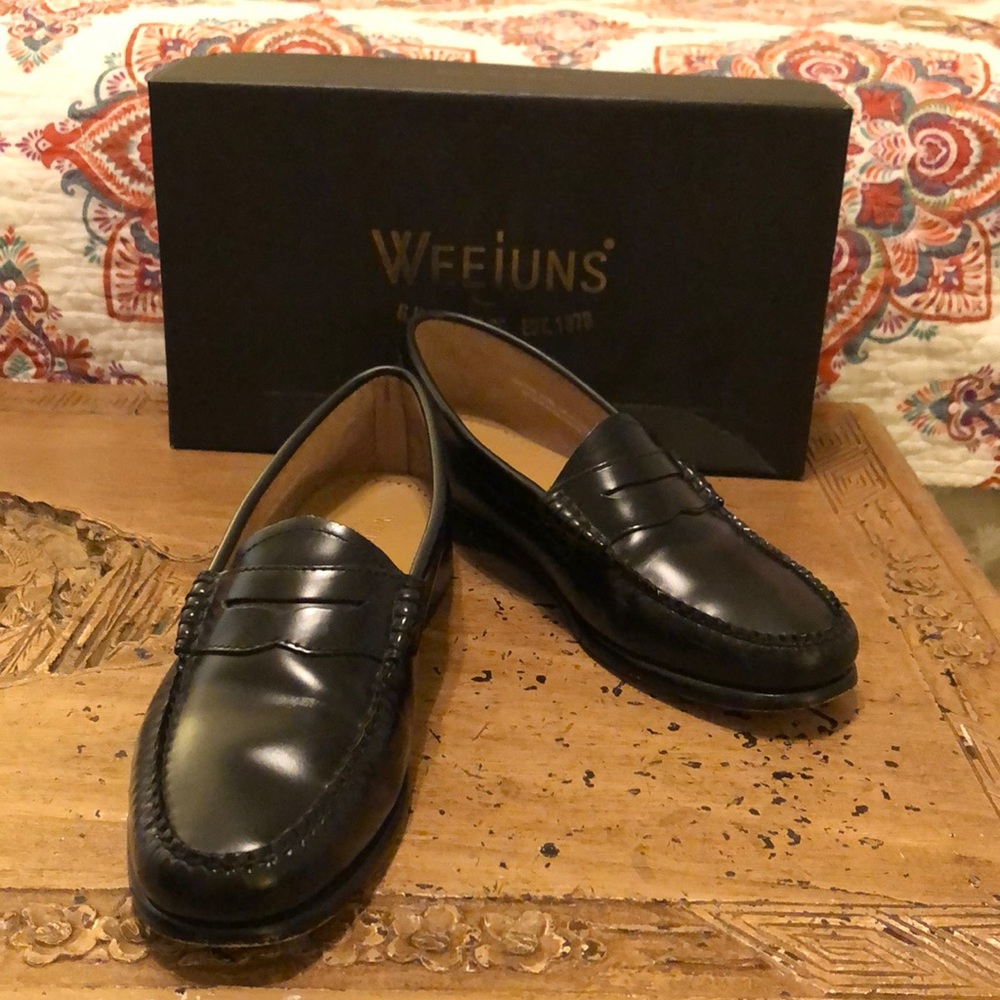 Black Whitney Cordovan Weejun Bass Loafers